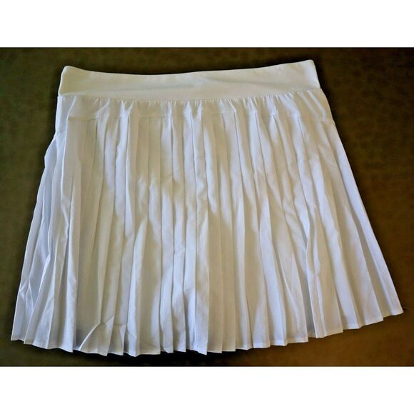 Spanx 50273R Women's Sz 1X White Get Moving Pleated Tennis/Golf Skirt Skort - Picture 2 of 9